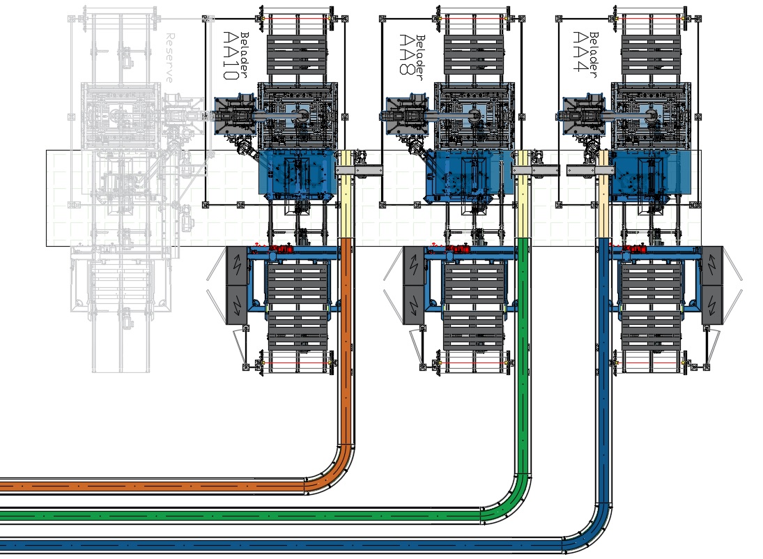 Tirol Milch palletizing cup lines